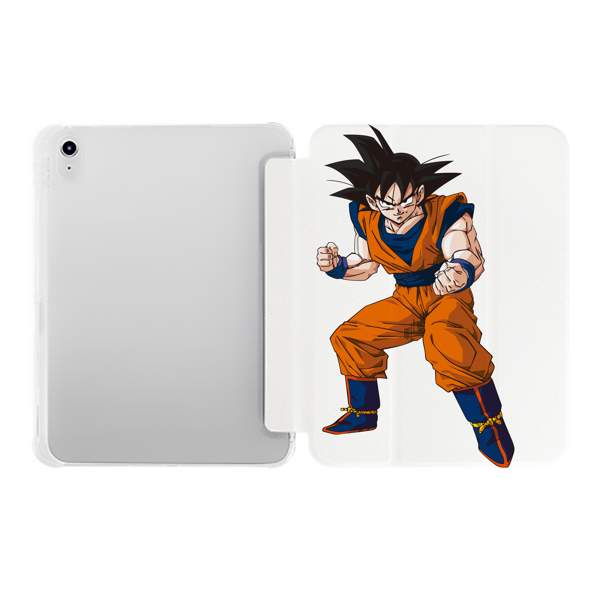 （画像用） ドラゴンボール 孫悟空（そん ごくう）Son Goku カカロット DRAGON BALL Kakarotto IPad ケース ペン収納付き 三つ折りスタンド PUレザー×シリコン 対応機種9.5/10.5/10.9インチ